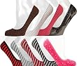 Cotton No Show Invisible Socks Liner Socks Footsies (Patterned)
