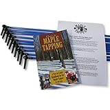 Maple Tree Tapping Kit (Pack of 10) Tree Saver Taps and Spiles Kit - Taps and 3 ft. Blue Drop Line Tubes - Plus 80 page how-to book "Guide to Maple Tapping