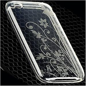 JKase® [OEM] Flora Crystal Clear Soft Silicone Protective Case for Apple iPhone 3G / 3GS – Clear