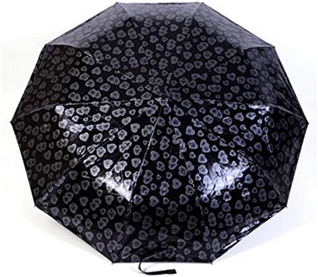 10 Spokes Automatic 3 Fold Women Man Sun Uv Protection Black Umbrellas 2015 Chinese Famous Brand Umbrella Parasol - Style1
