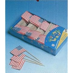 Flaggen-Picker: USA, 80 mm, 200er-Pack