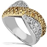 One of a Kind 18K Gold 5/8ctw Diamond & Sapphire Cocktail Ring (GH/VS-SI)