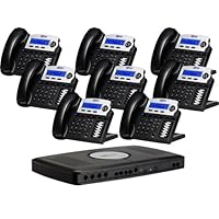 X16 Small Office Digital Phone System Bundle with 8 Phones Charcoal (XB-2022-28-CH)