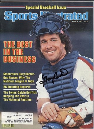 Gary Carter Autographed/Signed Sports Illustrated April 4, 1983