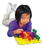 Learning Resources Rainbow Stacking Pegs with Storage Container, Set of 60