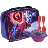 Spiderman Marvel Heroes Lunch Box & Water Bottle,snack Container & Fork/spoon