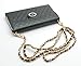 ZZYBIA IP6 4.7 Chain Purse Black Leatherette Case Card Holder Wallet with a Detachable Long Strap for Apple iPhone 6 4.7