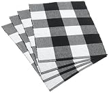 DII Palette Check Black and White Ribbed Placemat Set of 4