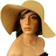 50+ UPF Plain Blank Plain Beach Summer Wide 5" Brim Floppy Sun Hat Cap Toast