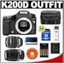 Pentax K200D Digital SLR Camera with Pentax SMC DA 18-55mm AL II Zoom Lens + Pentax SMC DA 50-200mm ED Zoom Lens + 4GB SDHC Card + Batteries and Charger + Case + Cameta Bonus Accessory Kit