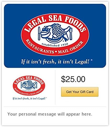 Legal Sea Foods Gift Cards - E-mail Delivery
