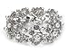 Bridal Jewelry, Pearl & Rhinestone Floral Bracelet for Weddings 696