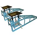 Auffahrrampe Rampe Paar blau, inkl. 2 x Hydraulik-Wagenheber