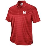 adidas Nebraska Cornhuskers Scarlet Team Logo ClimaLite Performance Polo