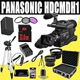 Panasonic HDC-MDH1 AVCHD Camcorder (PAL) + VBG260 Battery/Charger + Filter Kit + 32GB SDHC + Wide Angle/Telephoto Lenses + Pro Hard Case HDMI DavisMAX Pro MASSIVE Kit Bundle