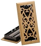 Imperial Manufacturing RG1834 4 inch x 10 inch Light Oak Scroll Floor Register TDN