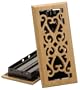Imperial Manufacturing RG1834 4-Inch by 10-Inch Light Oak Scroll Floor Register