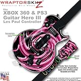 Alecias Swirl 02 Hot Pink WraptorSkinz Skin fits XBOX 360 & PS3 Guitar Hero III Les Paul Controller 