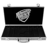 Trademark 300 Chip Case ? Milwaukee?s Best Light (Silver)
