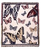 Flutterflies Butterflies Butterfly Afghan Throw Blanket 50