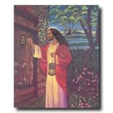 African American Black Jesus Christ Knocking On Your Door Home Decor Wall Religious Picture Art Print
