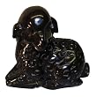 Lamb sculpture - hand carved black stone