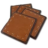 Genuine Leather Coasters - Set of 4