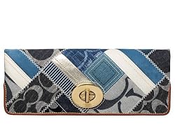 Coach Patchwork Madison Foldover Clutch Bag 12193 Denim