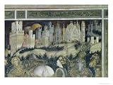 St. George and the Princess of Trebizond, Detail of the City in the Background, c.1433-38 Art Giclee Poster Print by Antonio Pisani Pisanello, 24x18