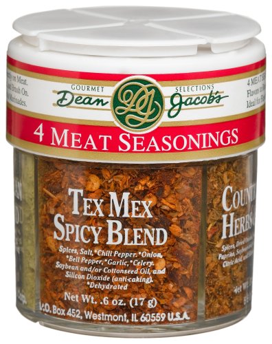 Dean Jacobs 4 Meat Seasonings, 2.45-Ounce Regular Jars (Pack of 4) by Dean Jacobs