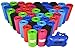 Downtown Pet Supply 880 Count Dog Poop Bags Refills with Leash Clip and Bone Bag Dispenser, Rainbow of Colors - Dog Waste Bags Unscented and Leak-Proof with Dog Poop Bag Dispenser - 12.5 x 8.5