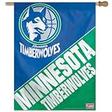 Minnesota Timberwolves Throwback Vertical Flag: 27x37 Banner