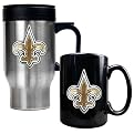 New Orleans Saints Travel Mug/ Coffee Mug Set