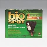 Bio Spot SPOT ON Flea and Tick Control for Dogs Over 60 lbs , 6 pack