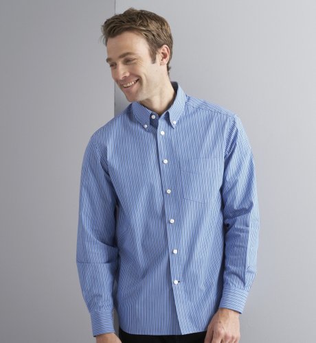 Big & Tall Blue Harbour Pure Cotton Long Sleeve Stripe Shirt