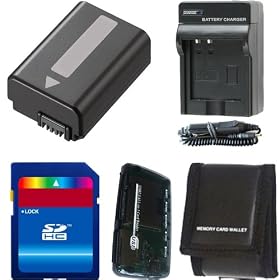 Sony Alpha SLT A55, SLT A33, SLT A35 Digital SLR Camera Accessory Kit Includes Sony NP-FW50 Equivalent Extended Replacement Battery (Generic) + Replacement Charger + 16GB SDHC Memory + Memory Card Reader + Memory Wallet Kit