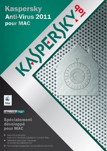Kaspersky antivirus pour Mac 2011 (1 Mac + 1 PC, 1 an)