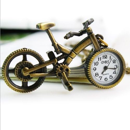 Enreach Vintage Style Creative Bike Shape Pocket Watch in Antique Bronze Finish DP751