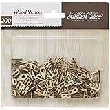 American Crafts Studio Calico Darling Dear Wood Veneers, Alphabet and Numbers