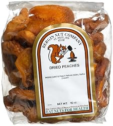 Bergin Nut Company Peaches Dried, 16-Ounce Bags (Pack of 3)