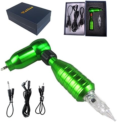 Pro RCA Connection Rotary Tattoo Machine Gun Cartridge Permanent Makeup (Green)