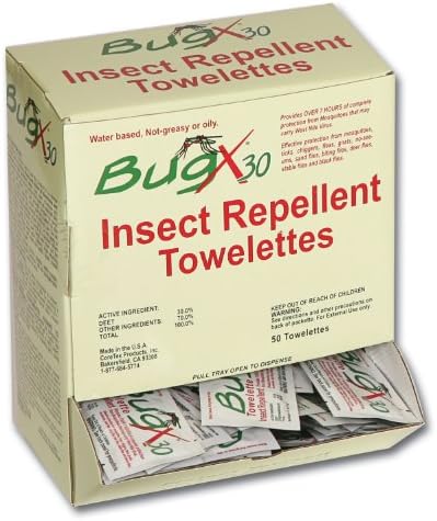 Coretex 56420 Insect Repellent Towelette (Box of 50)