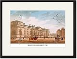 Black Framed/Matted Print 17x23, Trinity College, Dublin, 1793