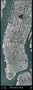 Manhattan, New York (NY) from space satellite map/print poster: 15"x41" glossy