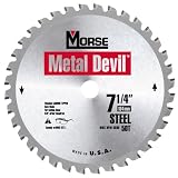 MK Morse CSM72550SC Metal Devil 7-1 4-Inch 50 Tooth Steel Cutting Saw Blade with 5 8-Inch and Diamond Knockout Arbor