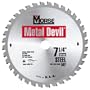 MK Morse CSM72550SC Metal Devil 7-1/4-Inch 50 Tooth Steel Cutting Saw Blade with 5/8-Inch and Diamond Knockout Arbor