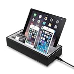 GVDV 4 in 1充電スタンド Apple watch/タブレット/iPhone/iPad/iWatch/スマートフォン対応 ブラック+グレー