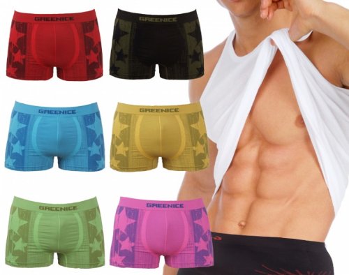 6er Pack Retro Designer Boxershorts | Herren Unterwäsche Set | ‘Stars’