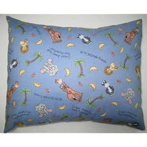 Twin Pillow Case - Blue Baby Jungle - Made In USA