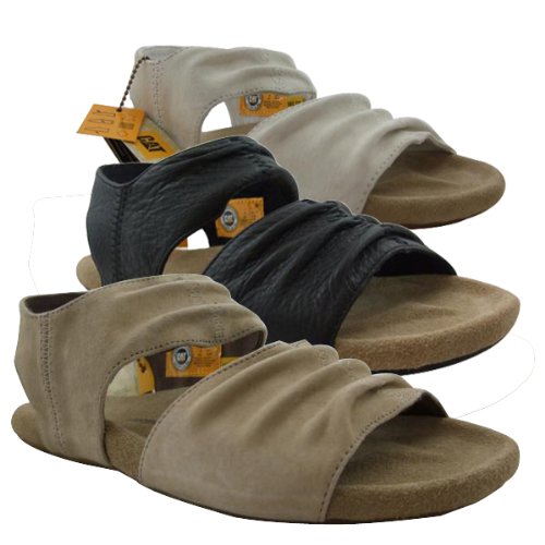 Ladies Cat Leather Sandals Mules Shoes Womens Size 3-8